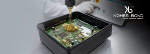 Epoxy potting protecting a critical printed circuit board (PCB)