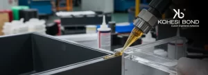 Epoxy adhesive bonding plastic parts for strong and durable industrial use